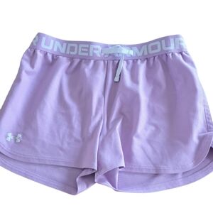 Under Armour Girls' Play Up Solid Shorts Small